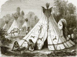 Comanche indiánok tábora alkotó: English School