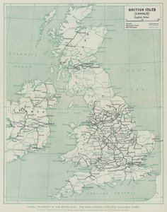 Csatornaközlekedés a Brit-szigeteken, A hajózható folyók főbb rendszerei (litho) alkotó: English School
