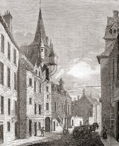 Canongate börtön, Edinburgh, Skócia, Old England: Képi Múzeum, pub. 1847 alkotó: English School