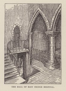 Canterbury: The Hall of East Bridge Hospital (litho) alkotó: English School