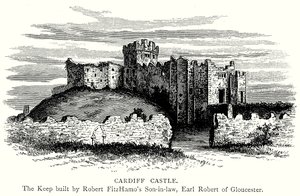 Cardiff vára (metszet) alkotó: English School