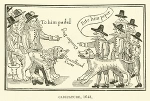 Karikatúra, 1643 alkotó: English School