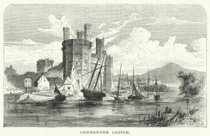 Carnarvon kastély (metszet) alkotó: English School