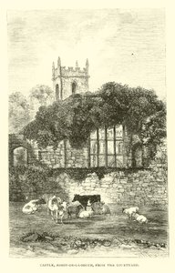 Kastély, Ashby-de-la-Zouch, az udvarról alkotó: English School