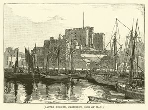 Castle Rushen, Castleton, Man-sziget (metszet) alkotó: English School