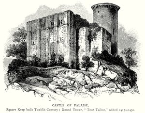 Falaise-i vár (metszet) alkotó: English School