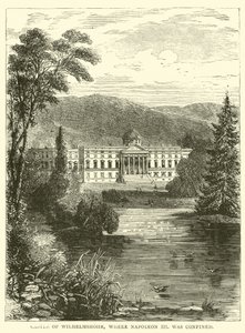 Wilhelmshohe kastélya, ahol III. Napóleont bezárták alkotó: English School