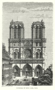 Notre Dame-székesegyház, Párizs (metszet) alkotó: English School