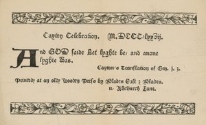 Caxton ünnepe alkotó: English School