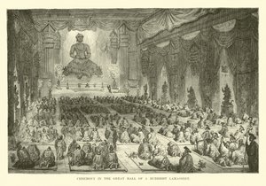 Ünnepség a Buddhista Lamassery nagytermében alkotó: English School