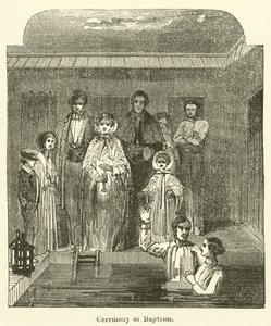 Keresztelő szertartás (metszet) alkotó: English School