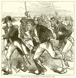 A Blue-Jackets vádja New Orleansban, 1815 alkotó: English School