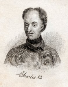 XII. Károly svéd király a Crabbs Historical Dictionary-ből, 1825-ben alkotó: English School