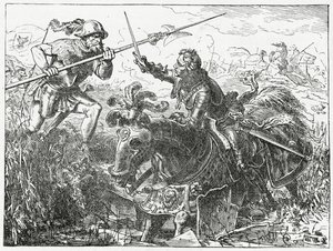 Merész Károly, Burgundia hercege a nancyi csatában, 1477. január 5., 1882. alkotó: English School