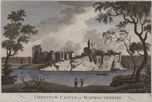 Chepstow kastély, Monmouthshire (színes metszet) alkotó: English School