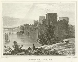 Chepstow kastély, Monmouthshire (metszet) alkotó: English School