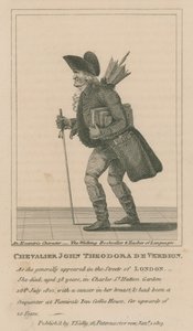 Chevalier John Theodora De Verdion, A sétáló könyvkereskedő és nyelvtanár alkotó: English School