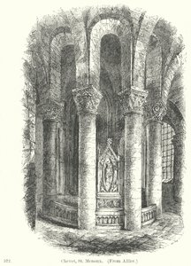 Chevet, St Menoux (metszet) alkotó: English School