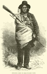 Cheyenne Chief félig civilizált ruhában alkotó: English School