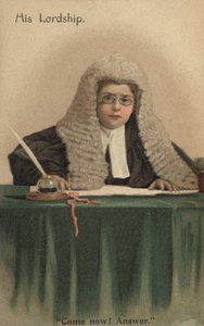 Bírónak öltözött gyermek (színes litó) alkotó: English School