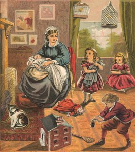 Gyermekek anyával alkotó: English School