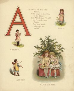 Gyermekek nevei: Annie, Arthur, Alfred, Alice, Amy (színes litho) alkotó: English School