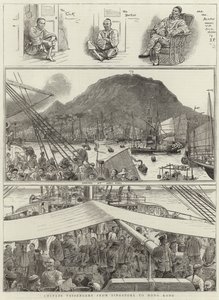 Kínai utasok Szingapúrból Hongkongba alkotó: English School