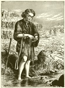 Sima kövek kiválasztása a patakból alkotó: English School