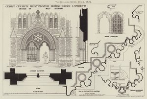 Christ Church, Westminster Bridge Road, Lambeth (metszet) alkotó: English School