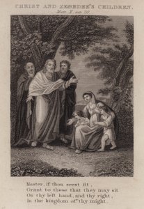 Krisztus és Zebedeus gyermekei, X. Máté, 20. év (metszet) alkotó: English School