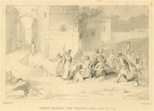Krisztus feltámasztja az özvegy fiát, Lukácsot VII alkotó: English School