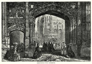 Christchurch Gate, Canterbury (metszet) alkotó: English School