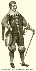 IV. keresztény, dán király; Meghalt 1649 alkotó: English School