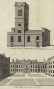 Church of Allhallows the Great, a Thames Street és a francia kórház közelében Old Street, London