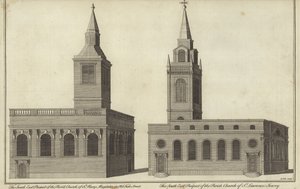 A Szent Mária Magdolna-templom az Old Fish Street-ben és a Szent Lőrinc zsidó templom, London