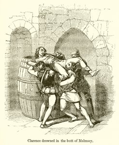 Clarence belefulladt Malmsey fenekébe alkotó: English School