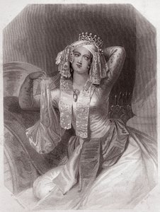 Cleopatre (Antoine et Cleopatre) (Antony és Cleopatra) in - "" Galerie des femmes de Shakespeare, a korai londoni művészek negyvenöt komoly portréjának gyűjteménye, kritikai és irodalmi megjegyzésekkel gazdagítva""" 1838 körül - a "" Galériából A nők alkotó: English School