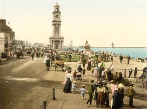 Óratorony, Herne Bay (kézzel színezett fotó) alkotó: English School