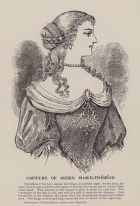 Marie-Therese királyné frizurája (metszet) alkotó: English School