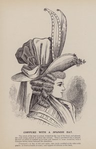 Frizura spanyol kalappal (metszet) alkotó: English School