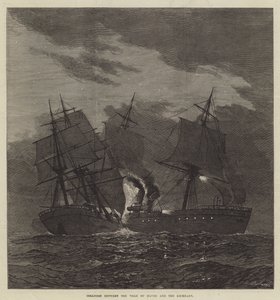 A Ville du Havre és a Lochearn ütközése (metszet) alkotó: English School