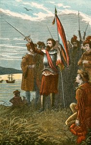 Columbus birtokba veszi San Salvadort Spanyolország számára alkotó: English School