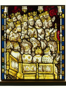 Megőrzött rész a York Minster-i Great East Window-ból: „Az öregek Istent imádják” alkotó: English School