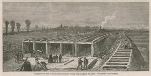 Betontöltés építése a Plaistow-mocsarakon alkotó: English School