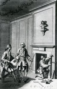 Kémény mell építése (metszet) alkotó: English School