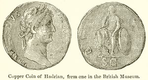 Hadrianus rézérme, a British Museum egyikéből alkotó: English School