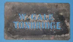 Kupferschablone von W. Gale, Tonbridge von English School