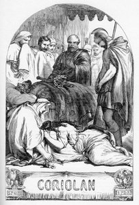 Coriolan (Coriolanus) – Illusztráció a „” Completes de William Shakespeare”-ben” 1866 – A kiadás illusztrációi és általános formája Cassell illusztrált Shakespeare-jéből származik, amely Londonban jelent meg alkotó: English School