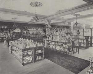 Sarok a kínai bemutatótermekben, Harrods (litho) alkotó: English School