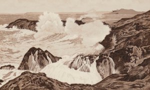 Cornwall: Clodgey Point, St Ives (litho) alkotó: English School